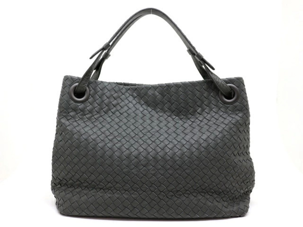 BOTTEGA VENETA Bag Shoulder Intrecciato Gray Leather
